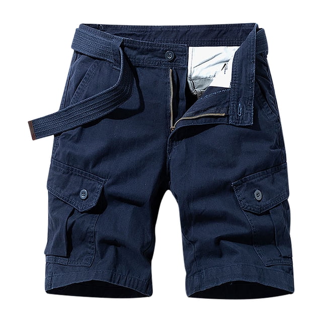 Leutsin Hommes Poche Fermeture Éclair Résilience Temps de Loisirs Outillage Pantalon Court
