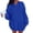 002Blue, variant on JGNGSHN Womens Solid Color Hoodies Oversized Drawstring Hooded Pullover Sweatshirts Casual Fashion Tops Pocket Sweater