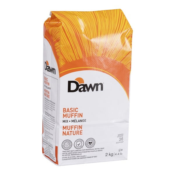 Mélange à Muffins de Base DAWN, Service Alimentaire Sac de 2 kg / 4,4 lb – Mélange à Pâtisserie Facile à Utiliser pour Cafés, Boulangeries et Traiteurs