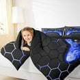 thumbnail image 4 of Manfei Gaming Bedding Sets Full with Comforter,Game Gamer Controller Duvet Insert,Gradent Navy Black Comforter Sets Full Size For Boy,Microfiber Room Decor Reversible,3pcs, 4 of 8