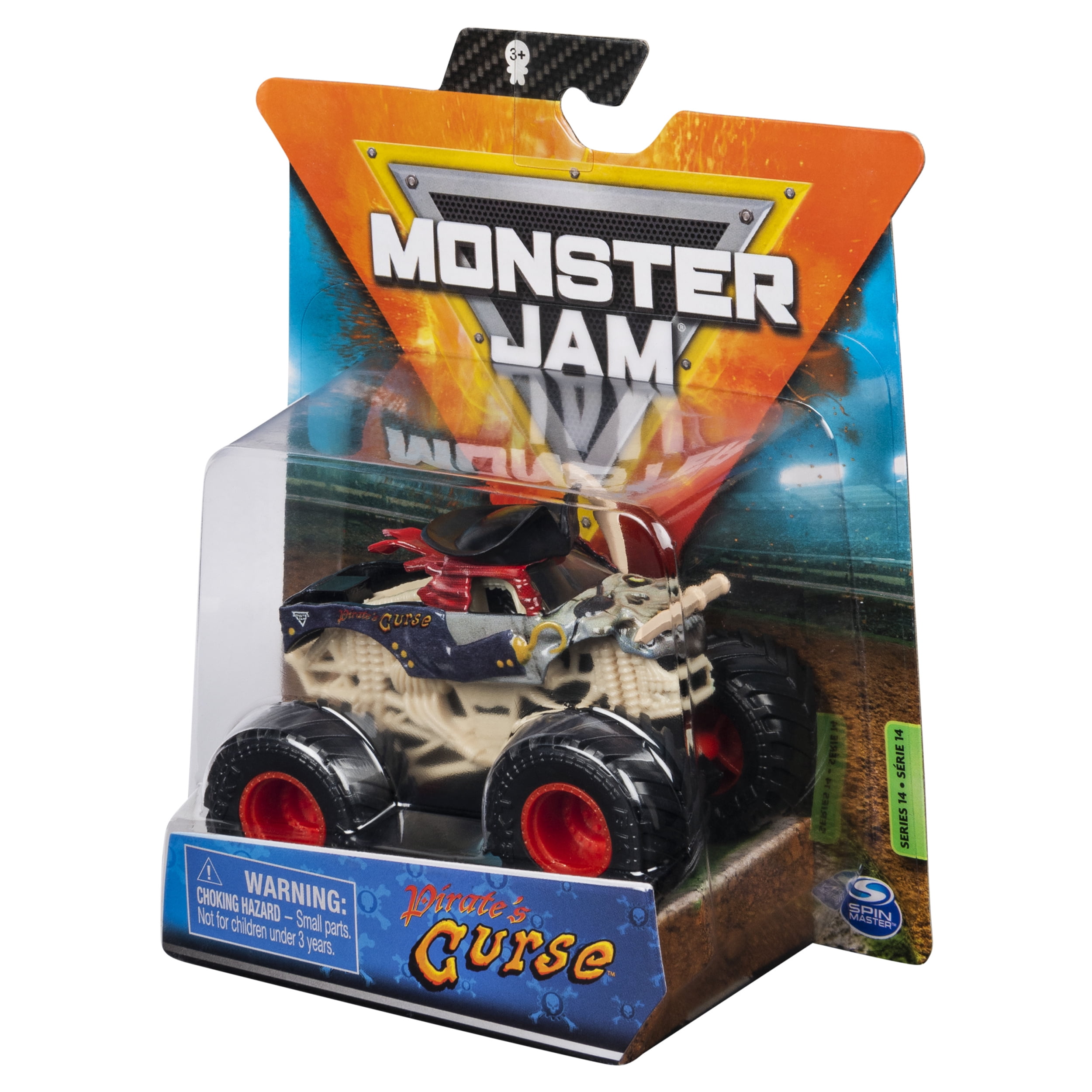 Monster Jam, Official Pirate’s Curse Monster Truck, Die-Cast Vehicle, Bone Yard Trucks Series, 1:64 Scale