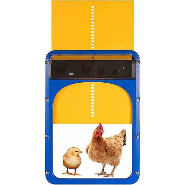 Puerta automática para gallinero con sensor de luz, apertura y cierre automático - Protección inteligente para aves