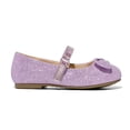 thumbnail image 4 of Kushyshoo Girl's Purple Glitter Flats Soft Mary Jane Dress Party Shoes Non-Slip 1M, 4 of 6