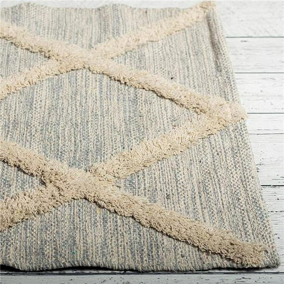 Cotton with Raised Diamond Pattern Rug