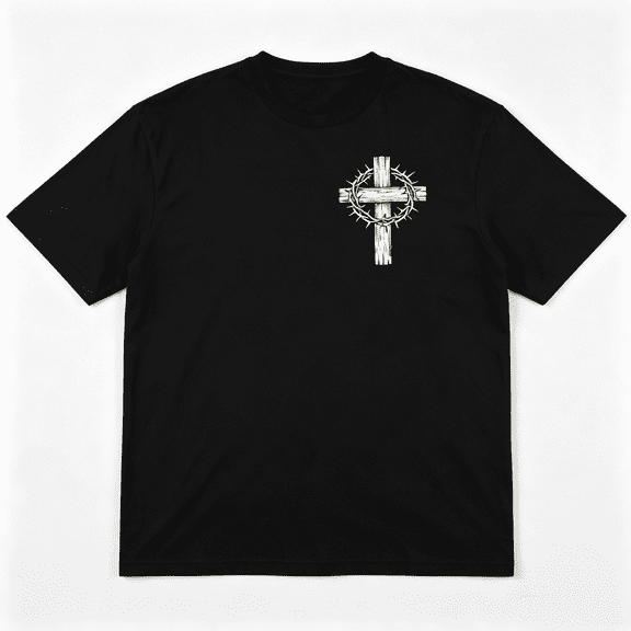All My Role Models Went To Prison Christian Crown Of Thorns Cross Front Back Print Unisex T-Shirt