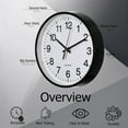 thumbnail image 3 of Clockswise Black 8-In Analog Clock – Silent, Non-Ticking for Wall, Office Desk, Table and Shelf, Battery-Operated Perfect for Home Office, Farmhouse Kitchen Decor, Bathroom, School and Bedroom Decor, 3 of 8