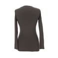 thumbnail image 2 of 9FASHION Maternity Women's Riana II Pleat Blouse, Small, Chocolate, 2 of 2