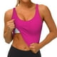 thumbnail image 3 of Fotbe Darkmagenta Sujetador Deportivo Largo sin Aros para Mujer con Almohadillas y Soporte Medio, Transpirable y Absorbente, Camiseta Tipo Chaleco o Tank Top-Small, 3 of 8