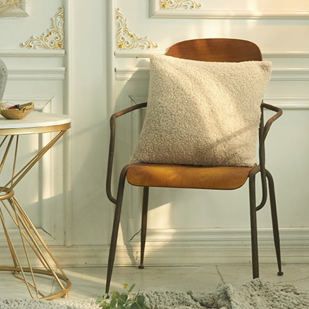 Funda de cojín decorativa de imitación rizada, suave y con cremallera, acogedora, para el hogar, la sala de estar, el sofá, el dormitorio, la cama y el sofá.