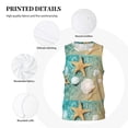 thumbnail image 6 of Gaeub Starfish And Seashell Men's Mesh Basketball Jersey, Quick-Drying Sleeveless Top S-4XL, Loose Muscle Tank Top -3X-Large, 6 of 9