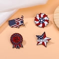 thumbnail image 5 of LHNFT 4Pcs Independence Day Badge Pins Brooch for Men Women 4th of July White Blue Red USA American Flag Lapel Pins American Star Pins Patriotic Brooch Jewelry, 5 of 9