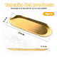 thumbnail image 3 of 4pcs Bandeja Metálica Decorativa Ovalada De Acero Inoxidable Lab.G, Dorado, 3 of 5