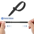 thumbnail image 3 of Uxcell 12Pack Silicone Zip Ties 6 Inch Reusable Wire Ties Cable Organizer, Black, 3 of 6