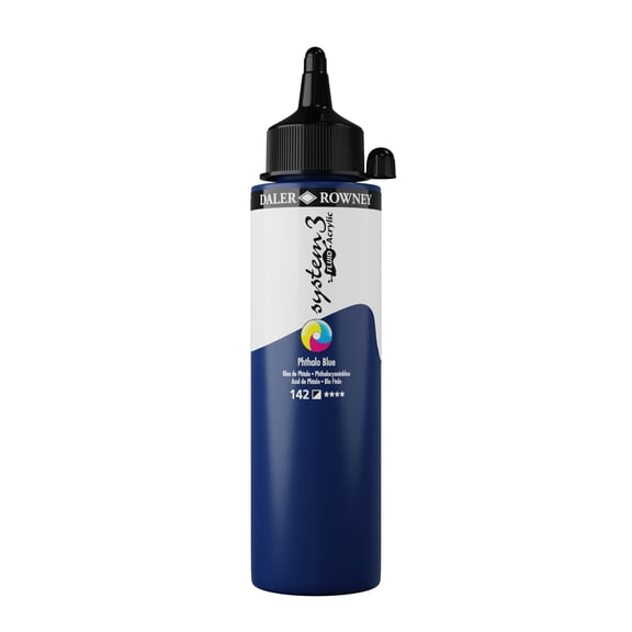 Daler-Rowney System3 Fluid Acrylic - Phthalo Blue, 250 ml