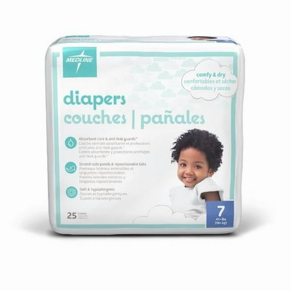 DDI 2360264 Disposable Baby Diapers - Size 7, 25 Count - Case of 200