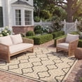 thumbnail image 4 of Safavieh Courtyard Bayon Geometric Indoor/Outdoor Area Rug, Beige/Black, 5'3" x 7'7", 4 of 12