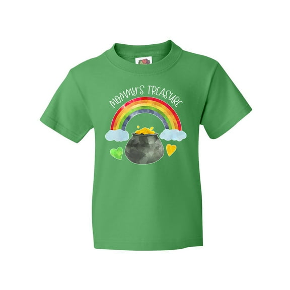 Inktastic Mommy's Treasure St. Patrick's Day Rainbow and Gold Youth T-Shirt