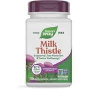 Nature's Way Milk Thistle Capsules, Supports Liver Function*, Unisex, 120ct