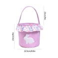 thumbnail image 3 of dajkiuy Easter Bunny Basket Egg Buckets, Cute Tote Bags Egg Hunt Basket for Easter Party Gifts, 3 of 6