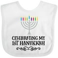 thumbnail image 3 of Inktastic Hanukkah Babys 1st Menorah Boys or Girls Baby Bib, 3 of 4