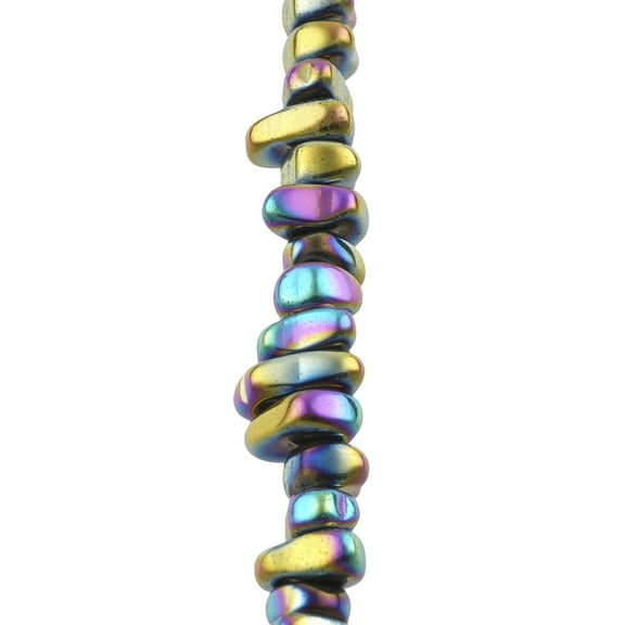 12 Pack: Iridescent Hematite Chip Beads by Bead Landing