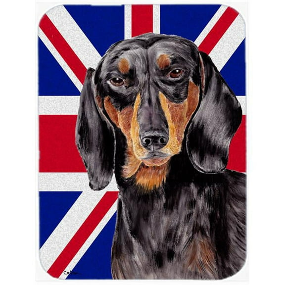 Carolines Treasures Dachshund With English Union Jack British Flag Mouse Pad