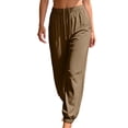 thumbnail image 2 of LEAVINGSUO Quick-Dry Breathable Straight-Leg Pant Summer Long Pants Solid Color Versatile Casual Sports Pants Khaki XXL, 2 of 9