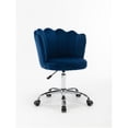 thumbnail image 7 of Swivel Shell Chair, Velvet Accent Chair, Navy, 7 of 7