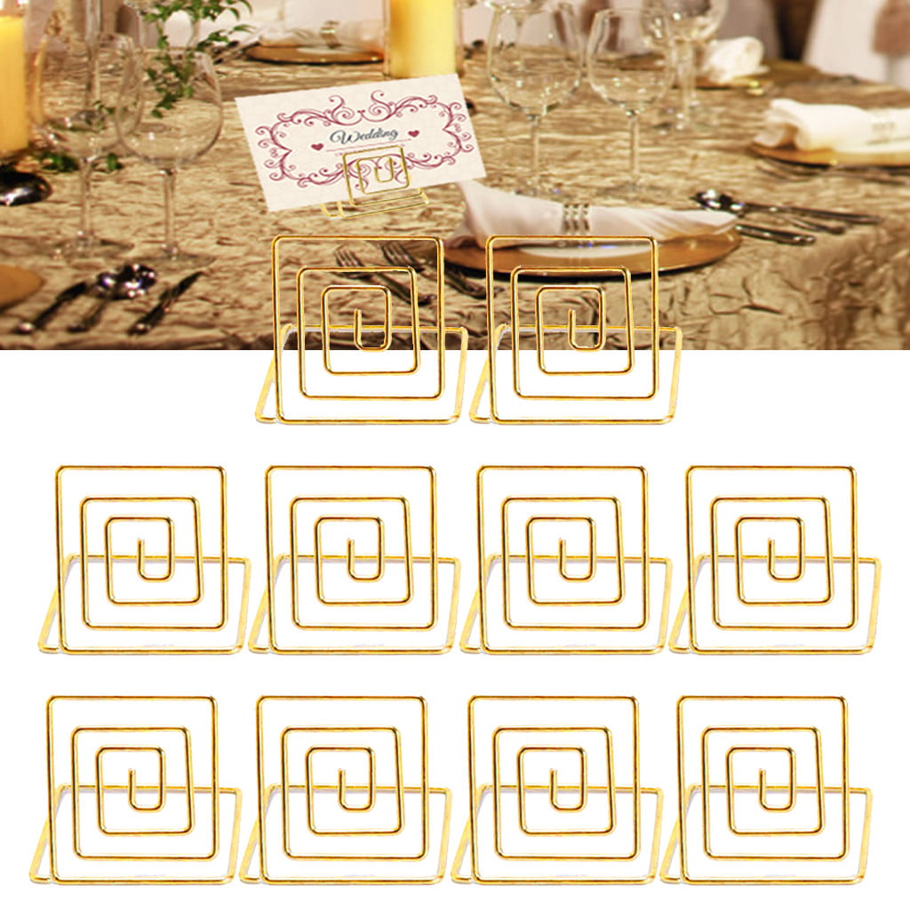 Gold Place Card Holder Metal Card Holder Stand Wedding Dinner,Food Sign Vogue 