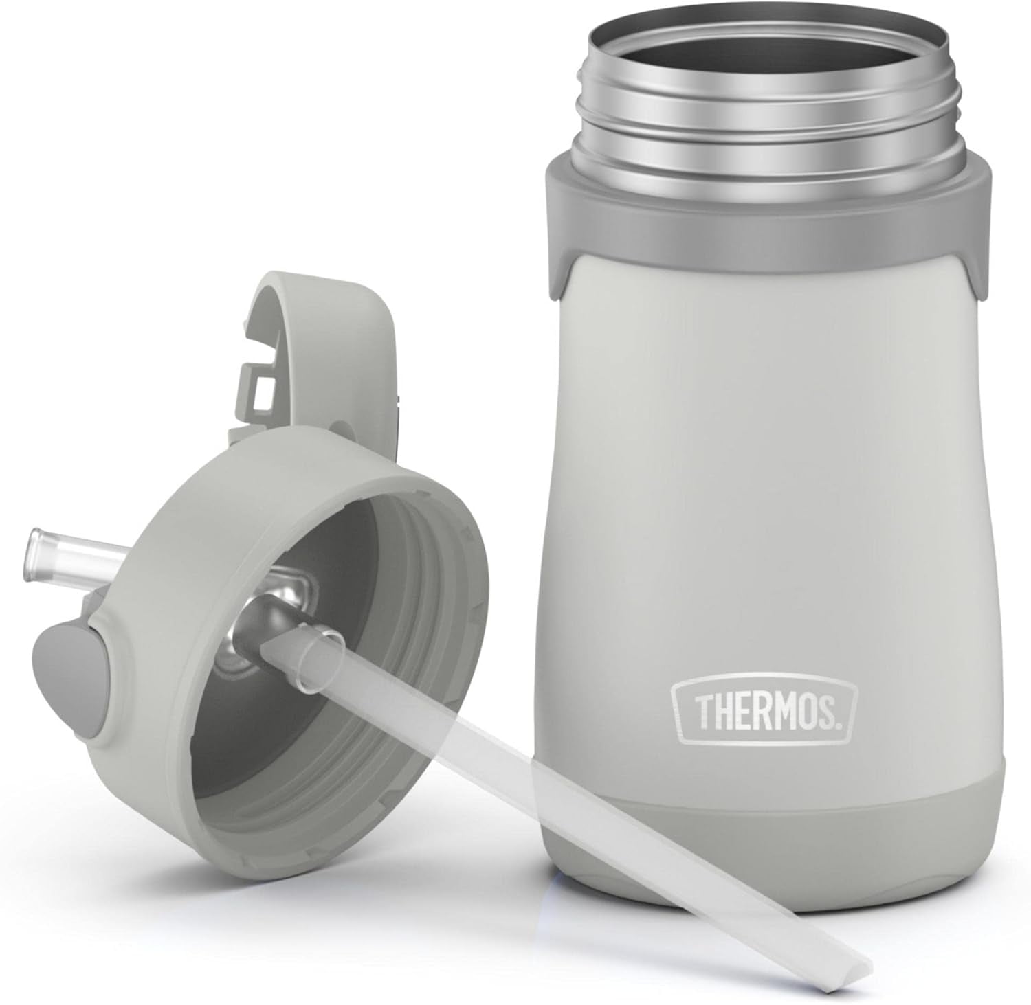 General Baby 10 oz. Stainless Steel Bottle with pop-up straw, Elephants
