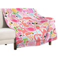 thumbnail image 2 of Flamingo Blanket Gifts - 40 x 50 Inches Cute Throw Blanket for Kids - Light Pink Cozy Fuzzy Plush Blankets for Sofa, 2 of 5