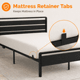 thumbnail image 6 of Zimtown King Platform Bed Frame with 12-Inch Under-Bed Storage, LED Lighted Headboard & Footboard, Modern Apartment Bedroom,Black, 6 of 10