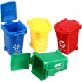 thumbnail image 1 of iplusmile 4Pcs Miniature Trash Can Bin Classification Toy, Pen Holder and Unique Tiny Size Recycle Can Set, Vehicles Garbage Can, 1 of 8