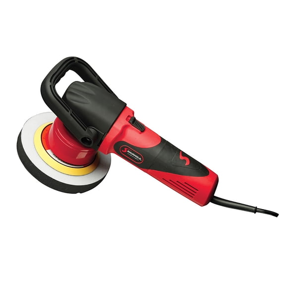 16" Red and Black Contemporary Dual Action Polisher