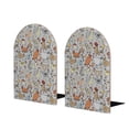 thumbnail image 2 of Picia Funny Chicken Pattern Wood Bookends for Shelves,Non-slip Bookends, Heavy Duty Wooden Bookend Support,1 Pair, 2 of 8