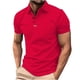 thumbnail image 1 of pstuiky camisetas para hombre, Camisa de manga corta con cuello vuelto, versátil, de color liso y estilo informal para hombre camisas casuales para hombre xxl, 1 of 5