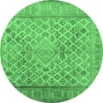 thumbnail image 1 of Ahgly Company Indoor Round Persian Emerald Green Bohemian Area Rugs, 8' Round, 1 of 4