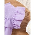 thumbnail image 5 of 7Y Little Girls Outfits 7Y Girls 2PCS Summer Short Sets Little Girls Short Sleeve Round Neckline Top Shorts Set Purple, 5 of 9