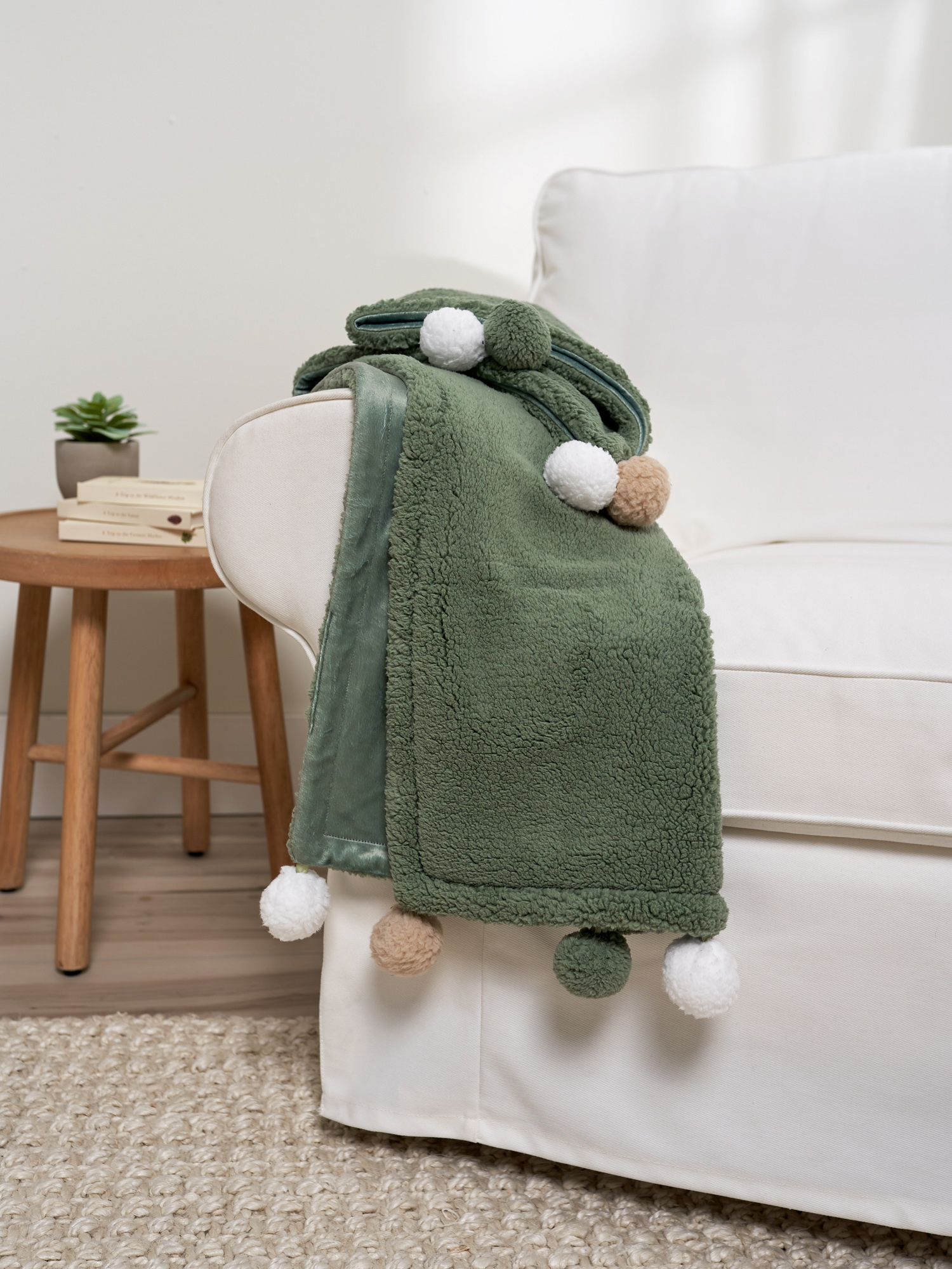 Modern Moments By Gerber Baby Boy Pompom Blanket, Green
