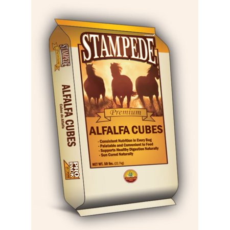 Stampede Alfalfa Cubes, Non-GMO, 50 lbs