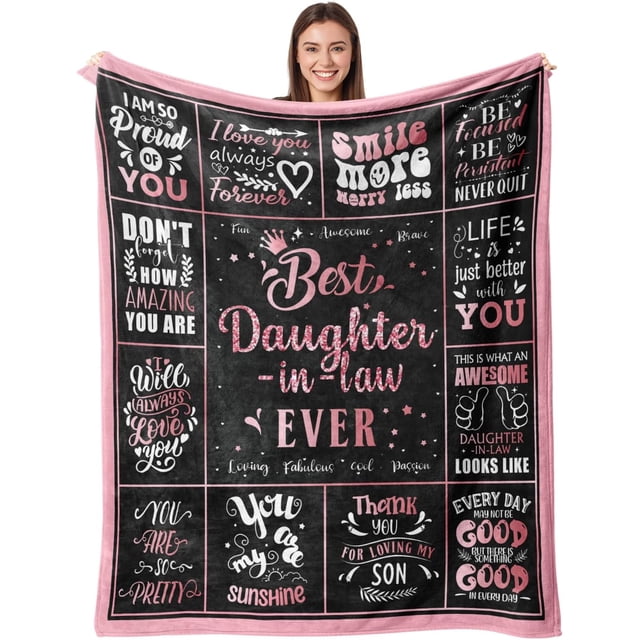 LHSHID Daughter in Law Gifts Gifts for Daughter in Law Blanket Daughter in Law Birthday Wedding Gifts Unique Gift for Future Daughter in Law Best Daughter in Law Gifts from Mother in Law 30"x40"