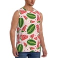 thumbnail image 2 of Uemuo Watermelon Pattern Men's Sleeveless T-Shirt,Muscle Athletic Tank Top, Moisture-wicking Quick-dry Breathable Classic Tee Top for Gym Run Outdoor Sports-Small, 2 of 8