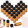 thumbnail image 6 of 30 Pcs Amber Glass Bottle Amber Glass Bottle Small Oil Vial Sample Bottles 15ml(0.51fl. oz) with Screw Caps for Essential Oils Chemicals Perfumes Dark Goldenrod 0.86x2.5Inch diy, 6 of 9