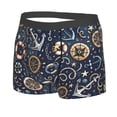 thumbnail image 2 of Balery Nautical Men's Boxer Briefs, Soft and Breathable Cotton Underwear with nylon Waistband-Medium, 2 of 9
