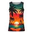thumbnail image 3 of APEXFWDT Men's Hawaii Beach Tank Top Big and Tall Sleeveless Workout Palm Tree Print T-Shirts Casual Sport Gym Tank Top Vacation M-6X, 3 of 4