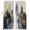 White Black Turmeric, variant on Abstract City Blackout Curtains for Bedroom/Living Room, Pinch Pleated Black Out Curtains, Retro Chic Abstract Building Oil Painting Room Darkening Window Drapes with Hooks 2 Panels, 59"x70"