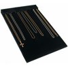 18 Hook Black Velvet Chain Board Hanging Necklace Slatwall Display