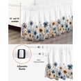 thumbnail image 3 of Poppies Floral Wrap Around Bed Skirts for California King Bed 18" Drop,Bed Skirt with Adjustable Elastic Belt Dust Ruffle Bed Valance for Bedroom Hotel Spring Botanical Flowers Summer Bed Frame Cover, 3 of 7