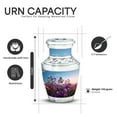 thumbnail image 3 of Yatskia Purple Petunia Urns for Human Ashes Adult Man, Cremation Keepsake Urn for Ashes for Women, Memorial Urns for Adult Ash, (Tasty 10 Inch and 3 Inch), 3 of 8