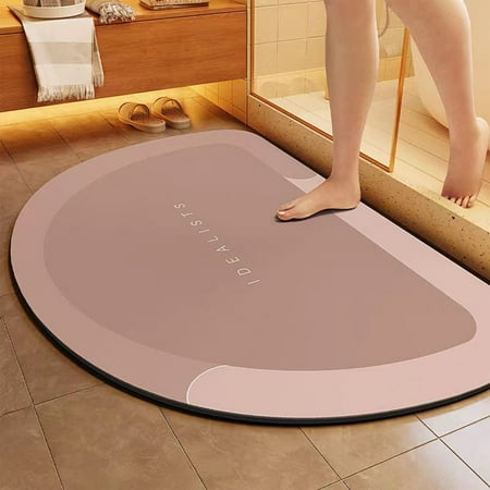 15.75*23.62 Inch Stone Bath Mat Diatomaceous Earth Shower Mat Non-Slip Super Absorbent Bathroom Floor Mat Quick Drying Natural Easy to Clean